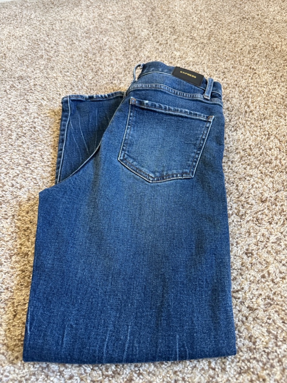 EXPRESS SELVEDGE STRAIGHT ANKLE HIGH RISE